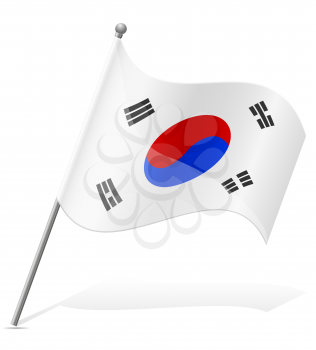 flag of South Korea vector illustration isolated on white background