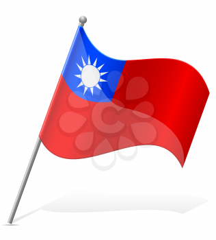 flag of Taiwan vector illustration isolated on white background