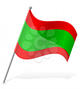 flag of Transnistria vector illustration isolated on white background