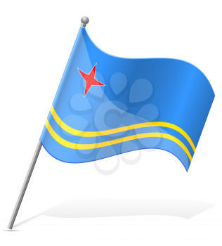 flag of Aruba vector illustration isolated on white background
