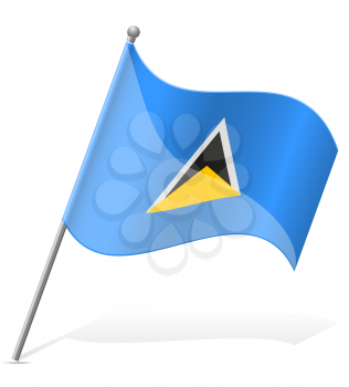 flag of Saint Lucia vector illustration isolated on white background