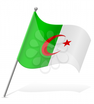 flag of Algerian vector illustration isolated on white background