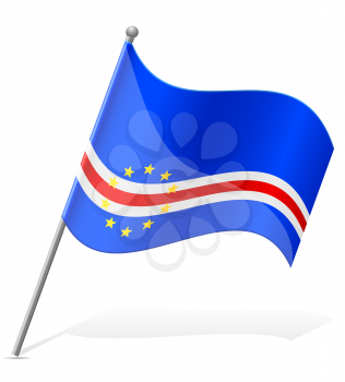 flag of Cape Verde vector illustration isolated on white background