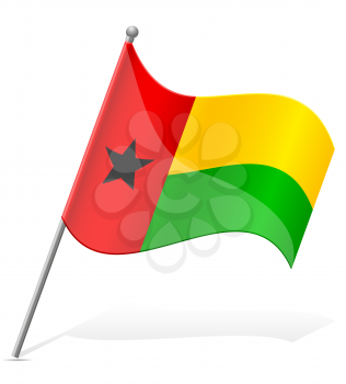 flag of Guinea-Bissau vector illustration isolated on white background