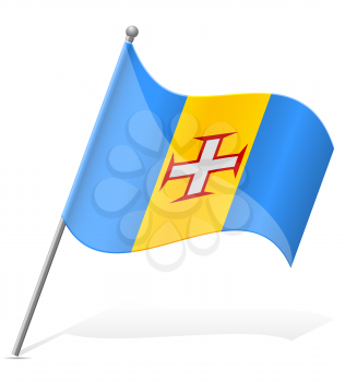 flag of Madeira vector illustration isolated on white background