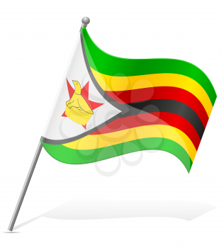 flag of Zimbabwe vector illustration isolated on white background