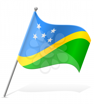 flag of Solomon Islands vector illustration isolated on white background