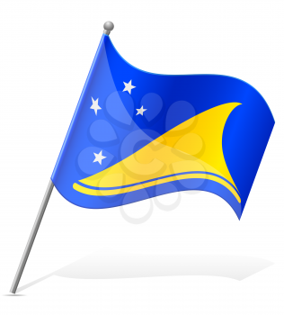 flag of Tokelauna vector illustration isolated on white background
