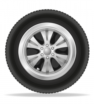 wheel for car vector illustration isolated on white background