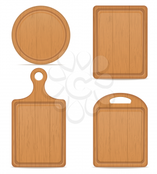 wooden cutting board vector illustration isolated on white background