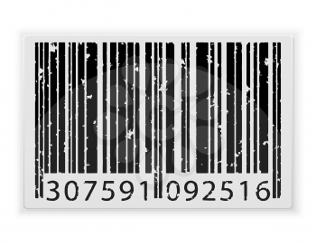 abstract barcode vector illustration isolated on white background