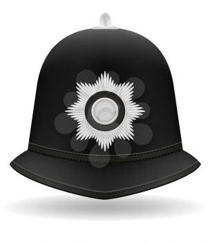 london police helmet vector illustration isolated on white background