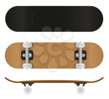 skateboard vector illustration isolated on white background