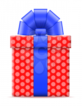gift box with a bow vector illustration isolated on white background
