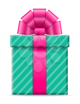 gift box with a bow vector illustration isolated on white background