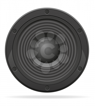 acoustic speaker vector illustration isolated on white background