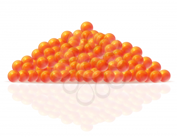red caviar vector illustration isolated on white background