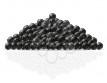 black caviar vector illustration isolated on white background