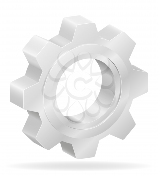 icon gear vector illustration isolated on white background