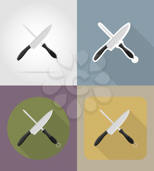 knife sharpener objects and equipment for the food vector illustration isolated on background
