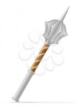 battle mace medieval stock vector illustration isolated on white background