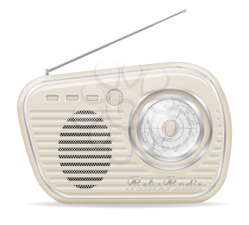 radio old retro vintage icon stock vector illustration isolated on gray background