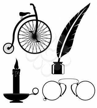 objects old retro vintage icon stock vector illustration isolated on white background