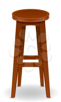 wooden bar chair stool set icons vector illustration isolated on white background