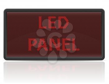 led panel digital scoreboard vector illustration isolated on white background