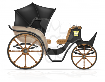 carriage for transportation of people vector illustration isolated on white background