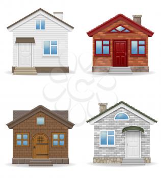 small country house vector illustration isolated on white background