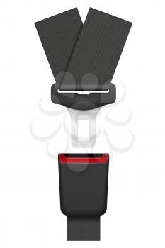 car seat belt for safety in case of accident vector illustration isolated on white background