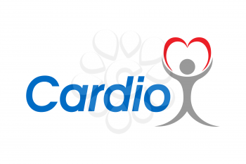 logo for a cardio clinic vector illustration isolated on white background