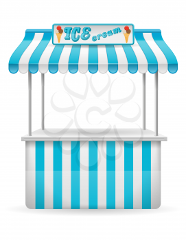 street food stall ice cream vector illustration isolated on white background