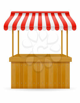 street food stall vector illustration isolated on white background