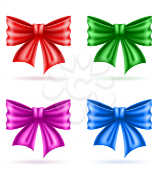 holiday celebratory realistic bow for design vector illustration isolated on white background