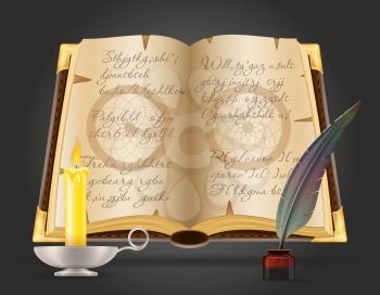 magic objects for witchcraft witch vector illustration isolated on black background