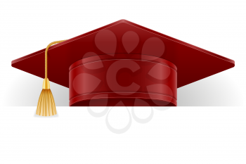 university college and academy graduate hat vector illustration isolated on white background