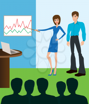 Royalty Free Clipart Image of a Business Meeting