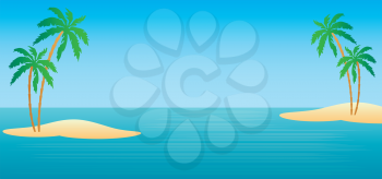 Royalty Free Clipart Image of Tropical Islands