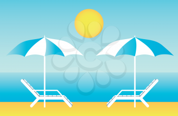 Royalty Free Clipart Image of Beach Chairs