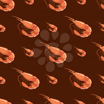 Royalty Free Clipart Image of a Shrimp Background
