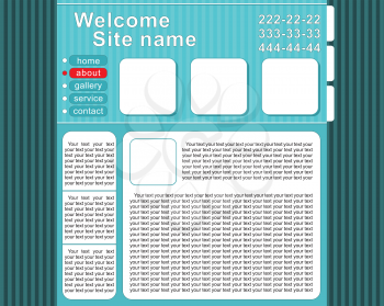 Royalty Free Clipart Image of a Website Design Template