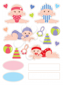 Royalty Free Clipart Image of a Baby Elements