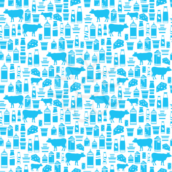 Seamless dairy products pattern