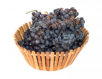 black grapes in a basket