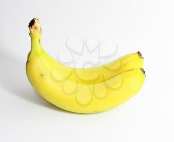 two bananas insulated on white background