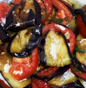 roasted eggplants with tomato