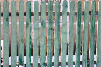 old green wooden fence