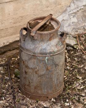 an old rusty barrel